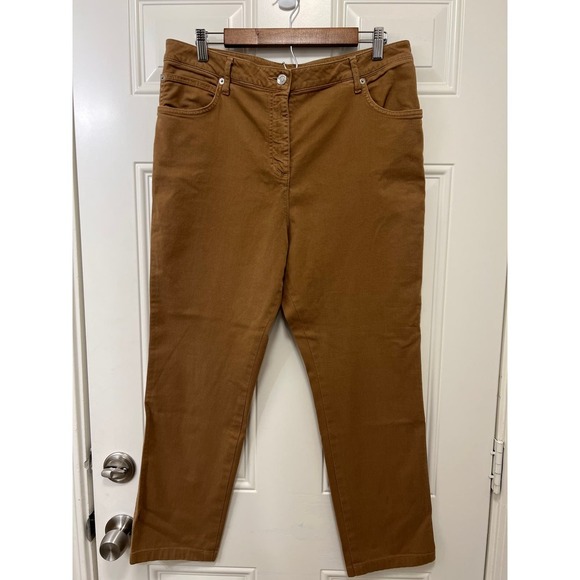 St. John Denim - St. John Women's Brown Straight Leg Jeans Sz 14